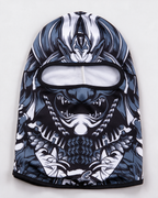 Printed polyester balaclava design and construction photograph
