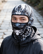 Printed polyester balaclava design and construction photograph
