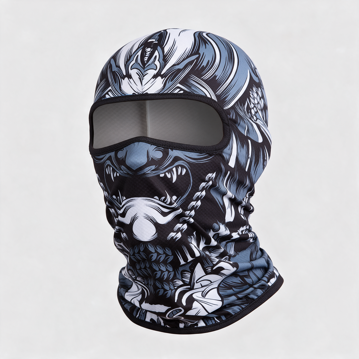 Printed polyester balaclava design and construction photograph
