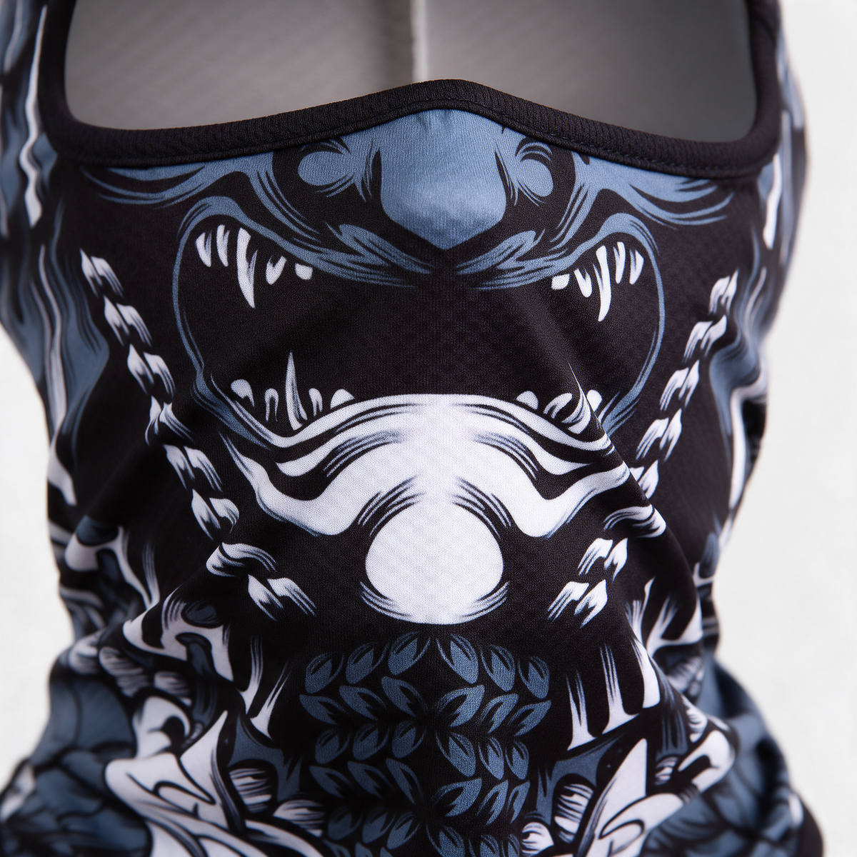 Printed polyester balaclava design and construction photograph