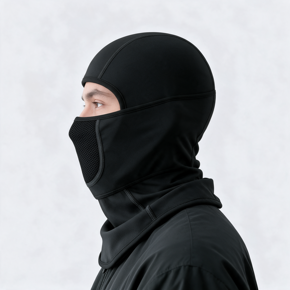 Balaclava material and coverage detail