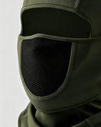 Fleece-lined balaclava material and coverage