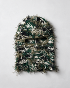 Green Camo balaclava flatlay