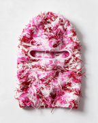 Pink Camo balaclava flatlay