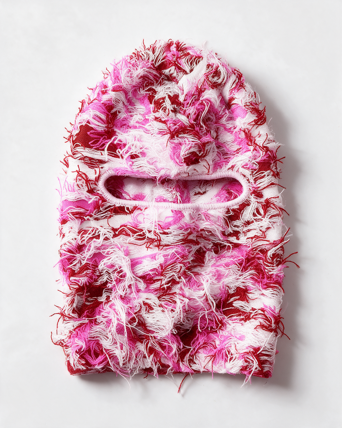 Pink Camo balaclava flatlay