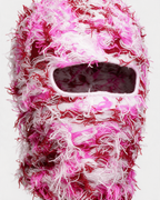 Pink Camo balaclava knit detail