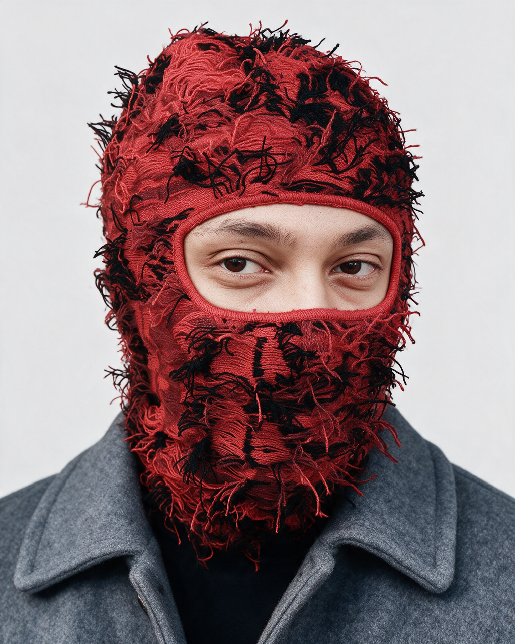 Red and Black balaclava fit