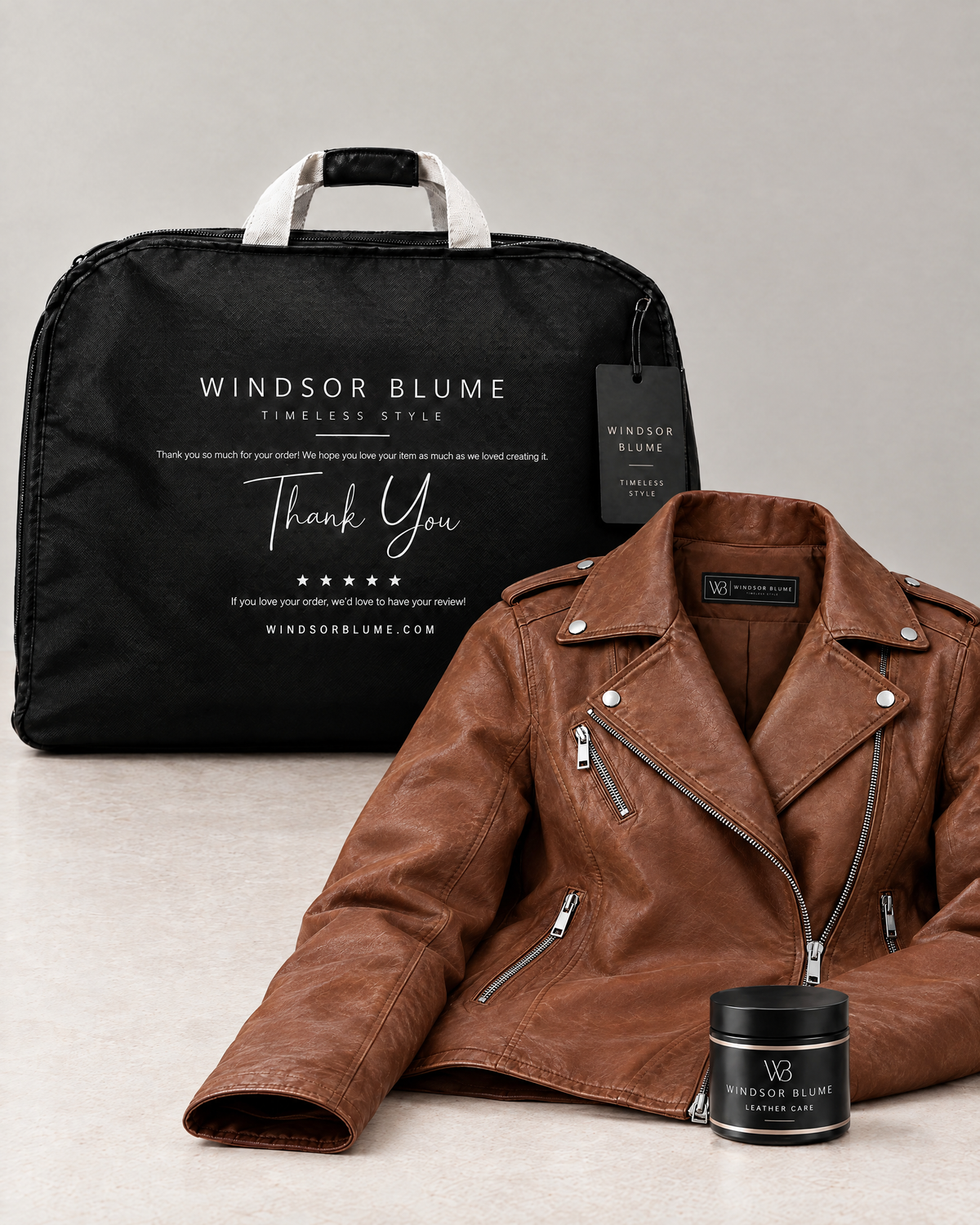 Women's Madeline Asymmetrical Leather Moto Jacket — Cognac — whats-included