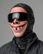Printed fabric balaclava with ski goggles — gallery-angle
