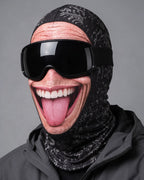 Printed fabric balaclava with ski goggles — gallery-angle