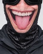 Printed fabric balaclava with ski goggles — gallery-fit