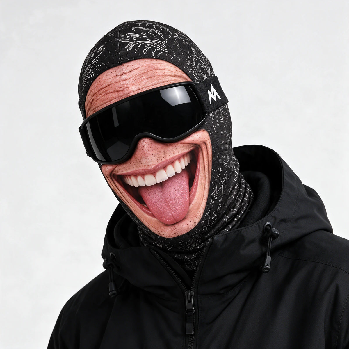 Printed fabric balaclava with ski goggles — intro-1