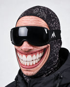 Toothy Smile printed mask, gallery angle. Goggles and clothing not included.