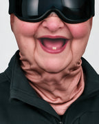 Rosy Cheeks printed fabric mask. Goggles and clothing not included.