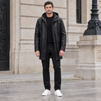 Men's Ari Hooded Anorak — Jacket — Black — full-body-front
