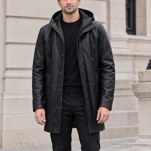 Men's Ari Hooded Anorak — Jacket — Black — hero