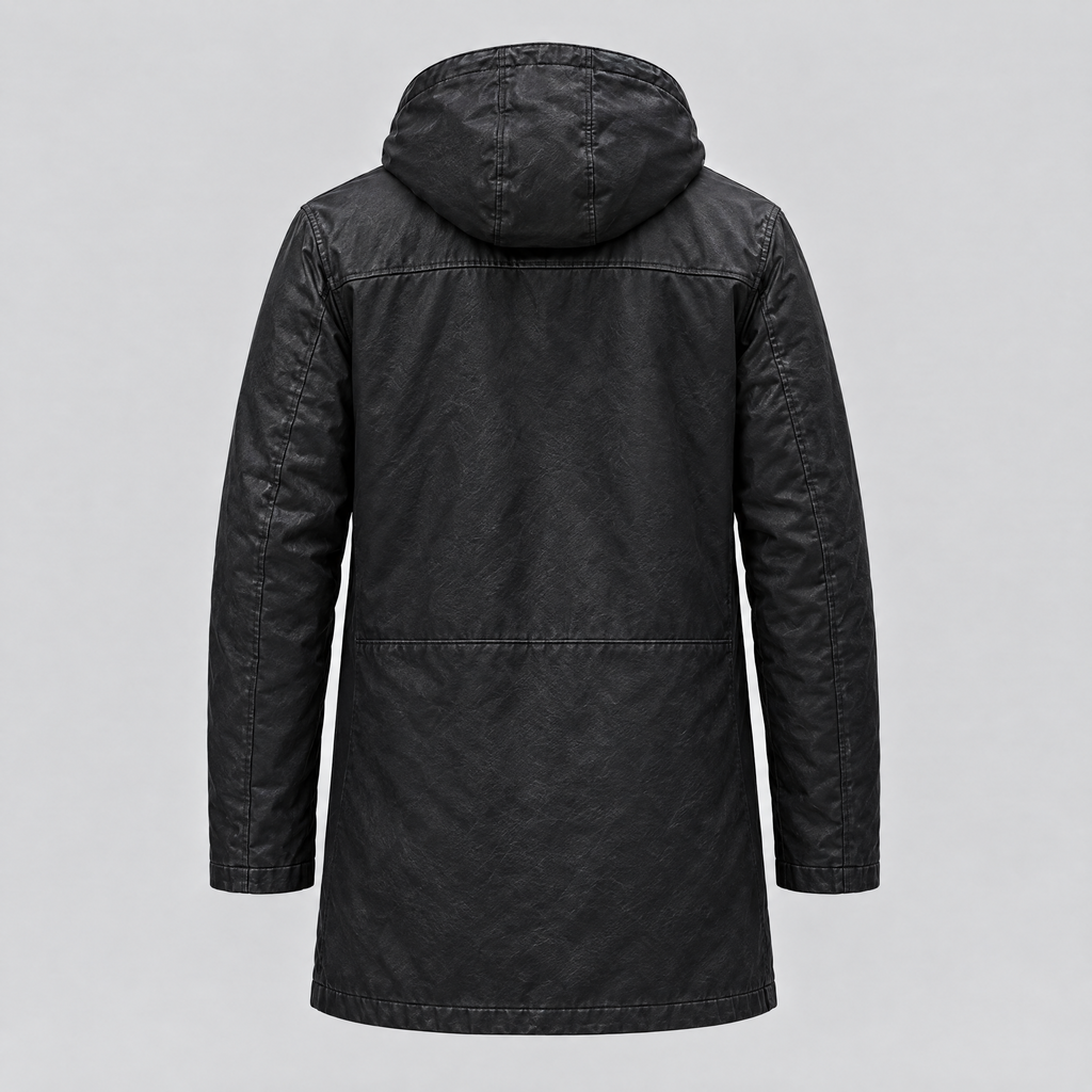 Men's Ari Hooded Anorak — Jacket — Black — product-back
