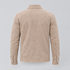 Men's Banks Suede Zip Shirt Jacket — Sand — product-back