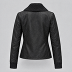 Women's Beatrix Leather Jacket — Black — product-back