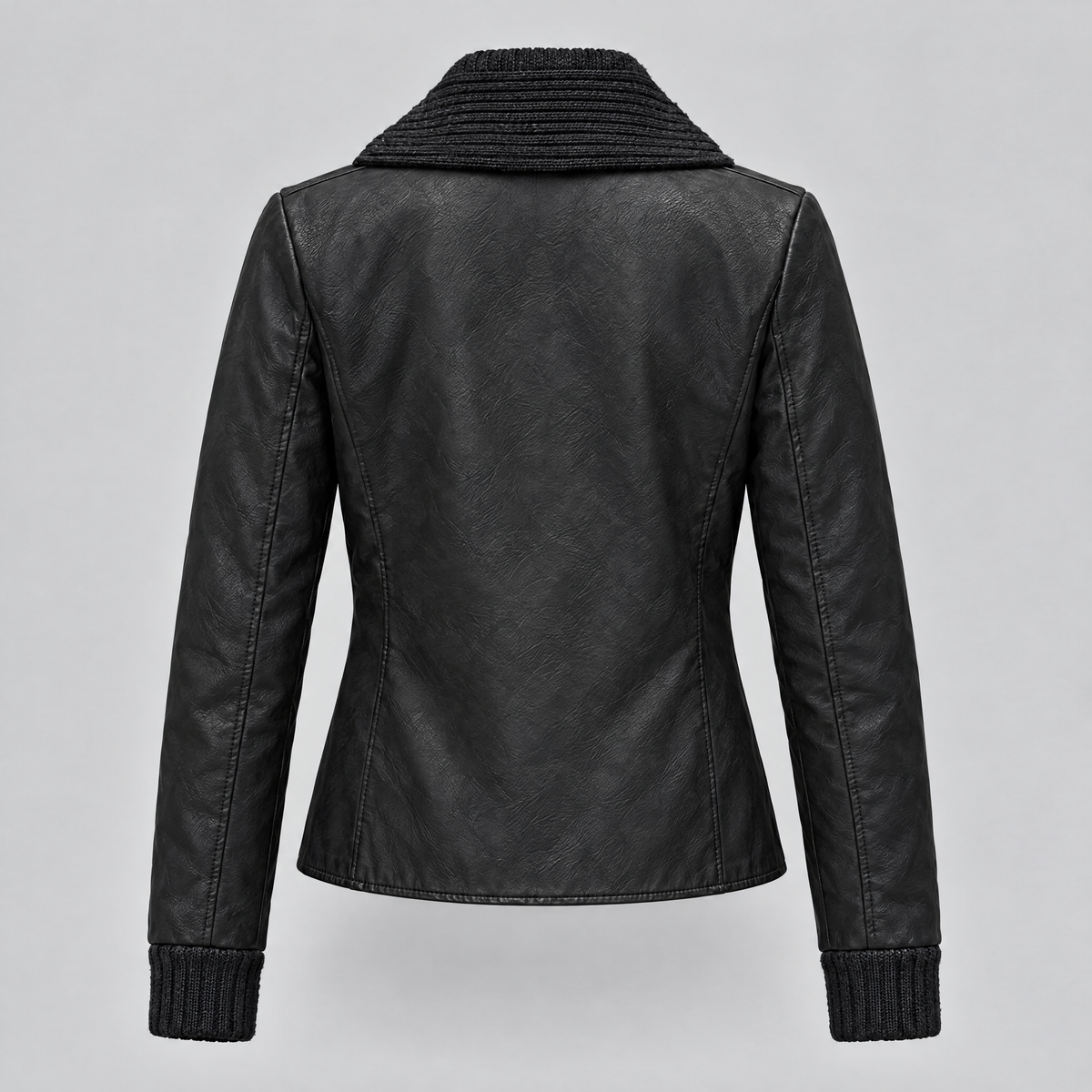 Women's Beatrix Leather Jacket — Black — product-back