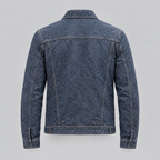 Men's Chase Leather Denim Jacket — Denim — product-back