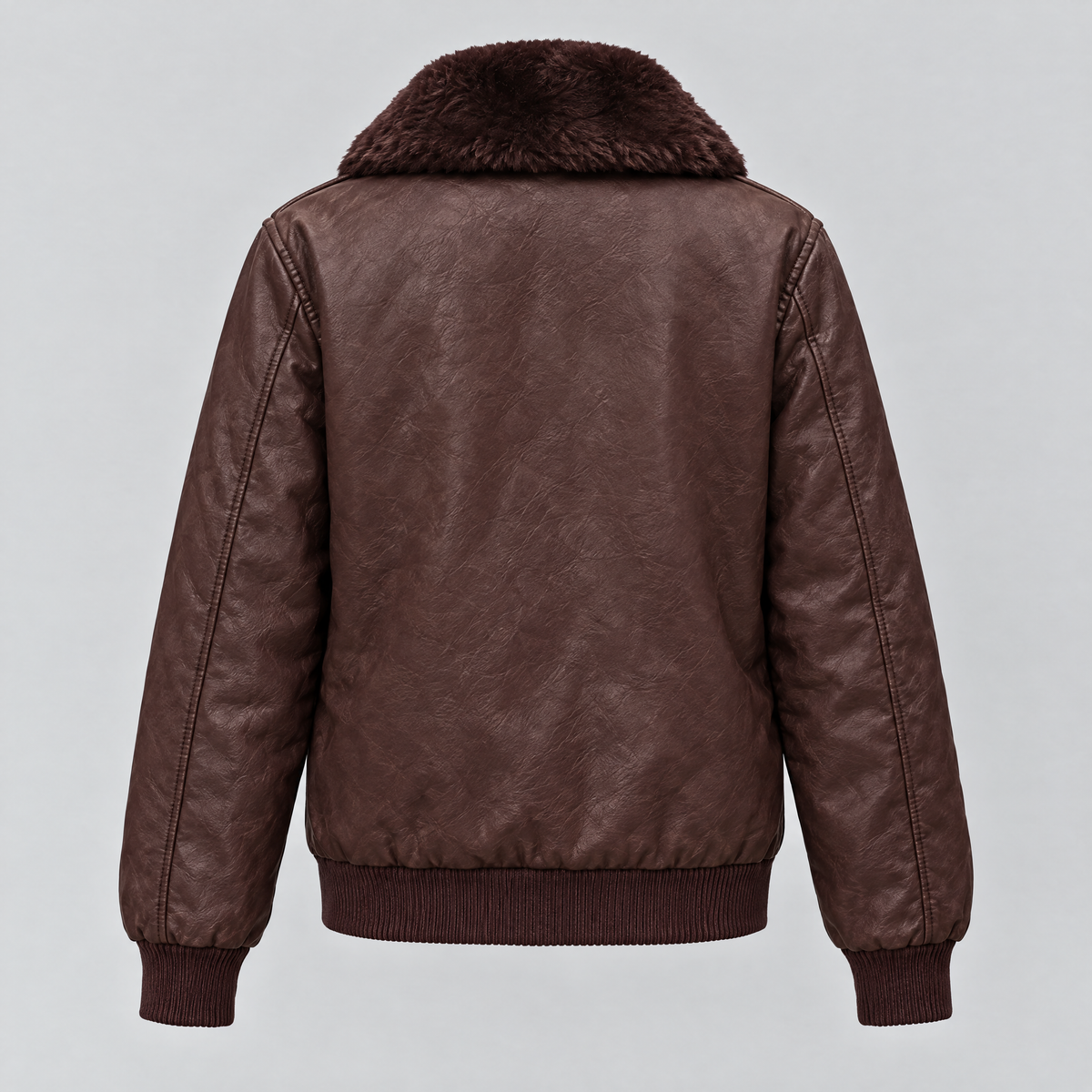 Women's Everleigh Faux Fur Lined Bomber Jacket — Wine — product-back
