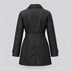 Women's Iris Lightweight Short Trench Coat — Black — product-back