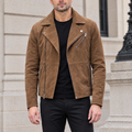 Men's Joss Suede Moto Jacket — Cognac — hero