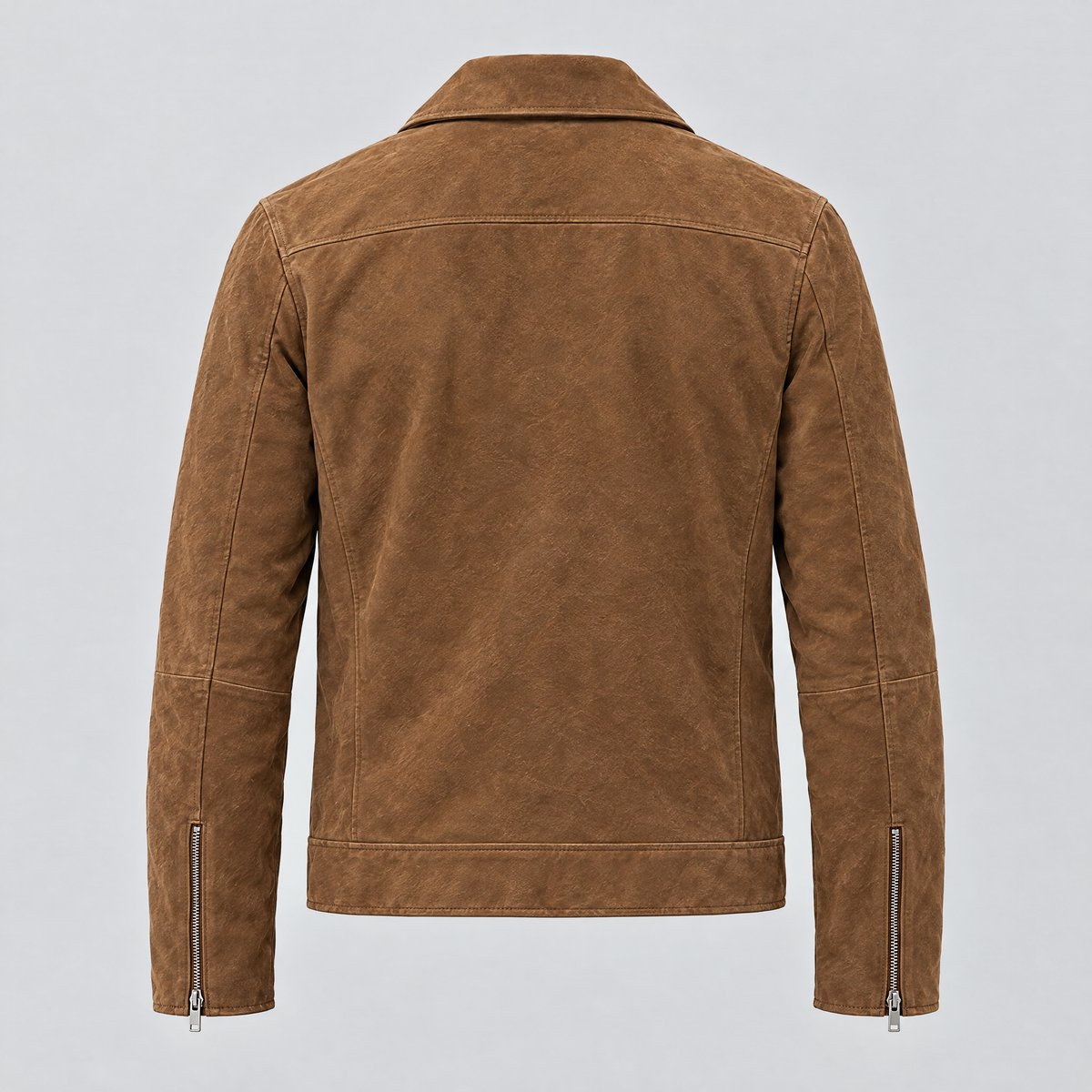 Men's Joss Suede Moto Jacket — Cognac — product-back