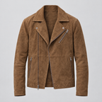 Men's Joss Suede Moto Jacket — Cognac — product-front