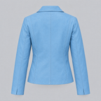 Women's Justine Shirt Collar Zip Jacket — Cornflower — product-back
