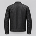Men's Toby Quilted Leather Moto Jacket — Black — product-back