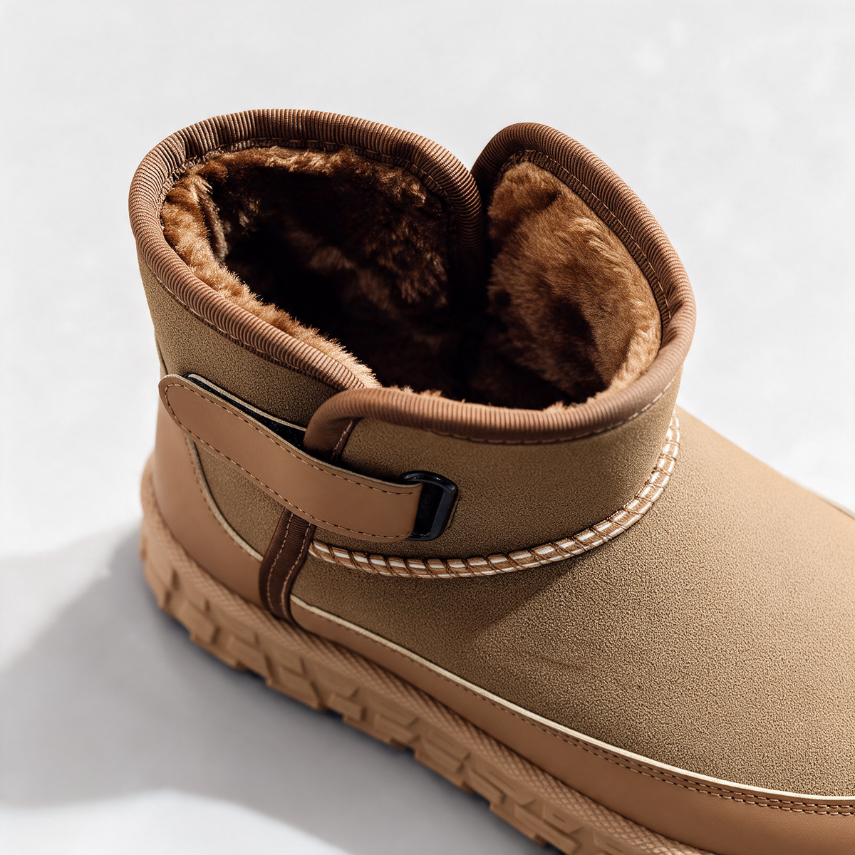 Men's Plush-Lined Strap Ankle Boots — feature detail