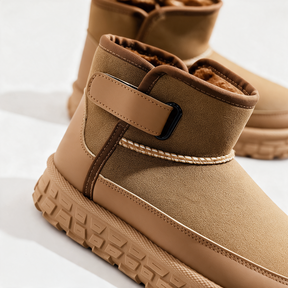 Men’s plush-lined ankle boots Camel