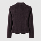 Women's Topstitched Faux Leather Zip Jacket