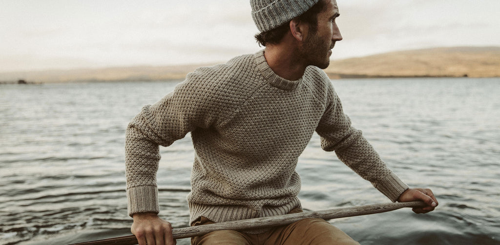 Men's The Fisherman Sweater in Natural Melange