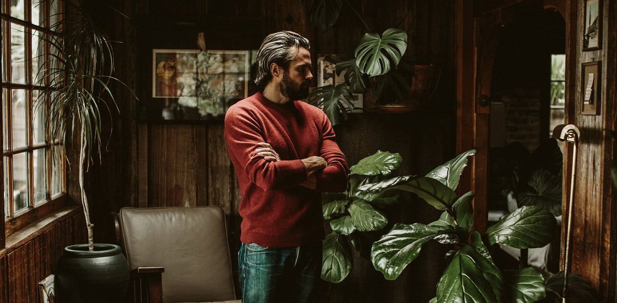 Men's The Lodge Sweater in Cardinal