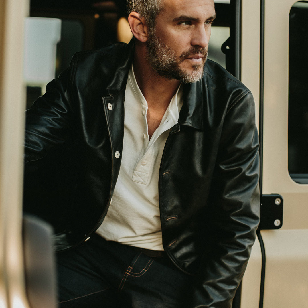 Men's The Cuyama Jacket in Cola Leather