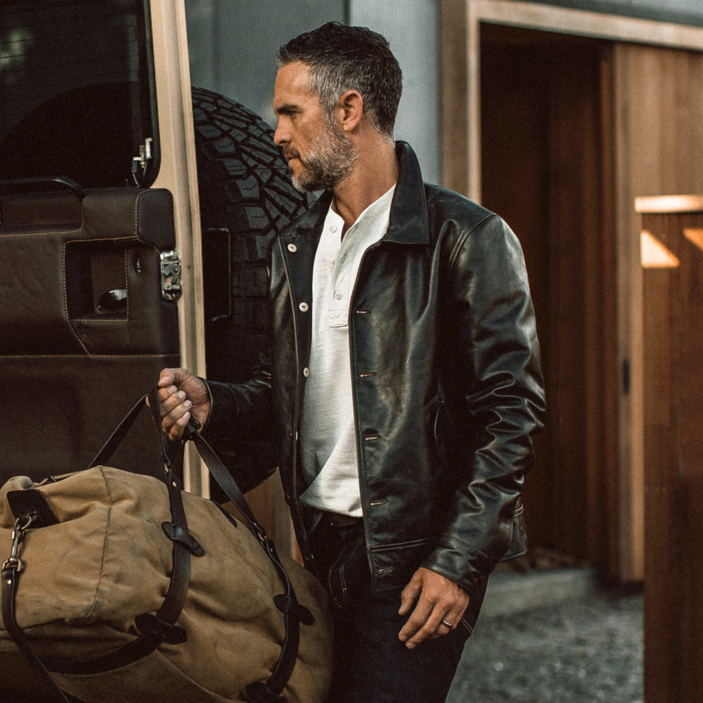 Men's The Cuyama Jacket in Cola Leather