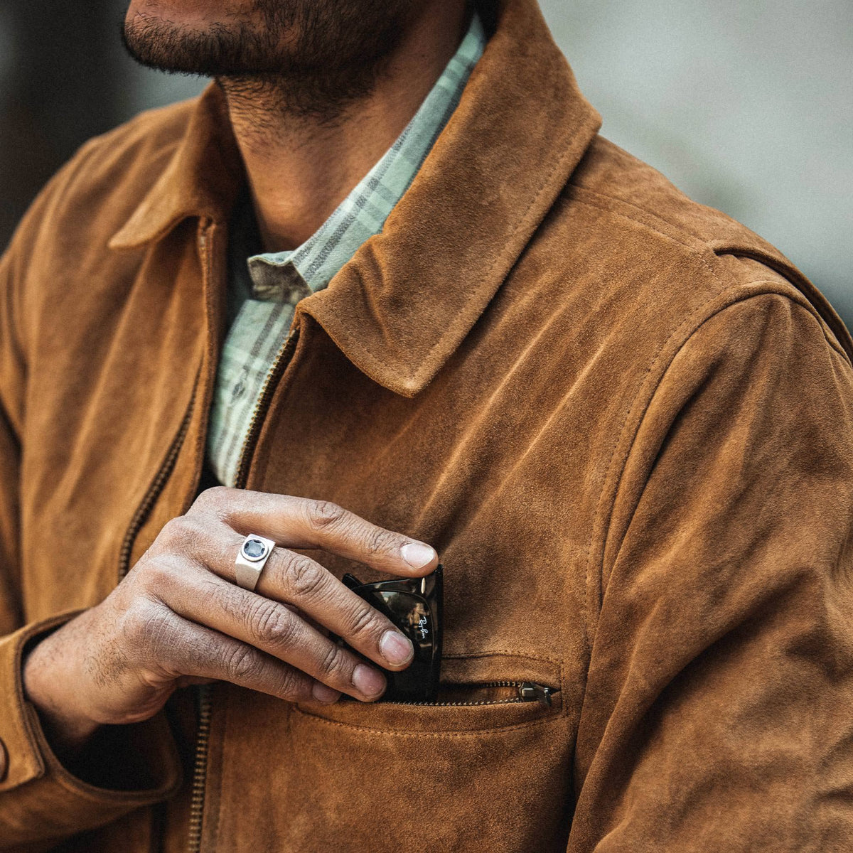 Men's The Wyatt Jacket in Cognac Suede