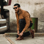 Men's The Wyatt Jacket in Cognac Suede