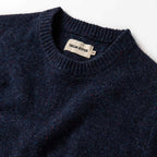 Men's The Hardtack Sweater in Navy Donegal