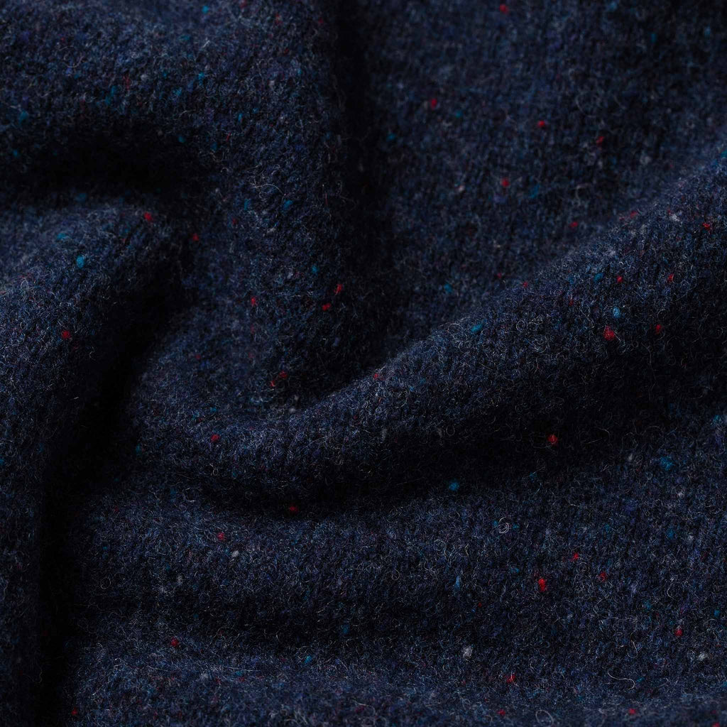 Men's The Hardtack Sweater in Navy Donegal