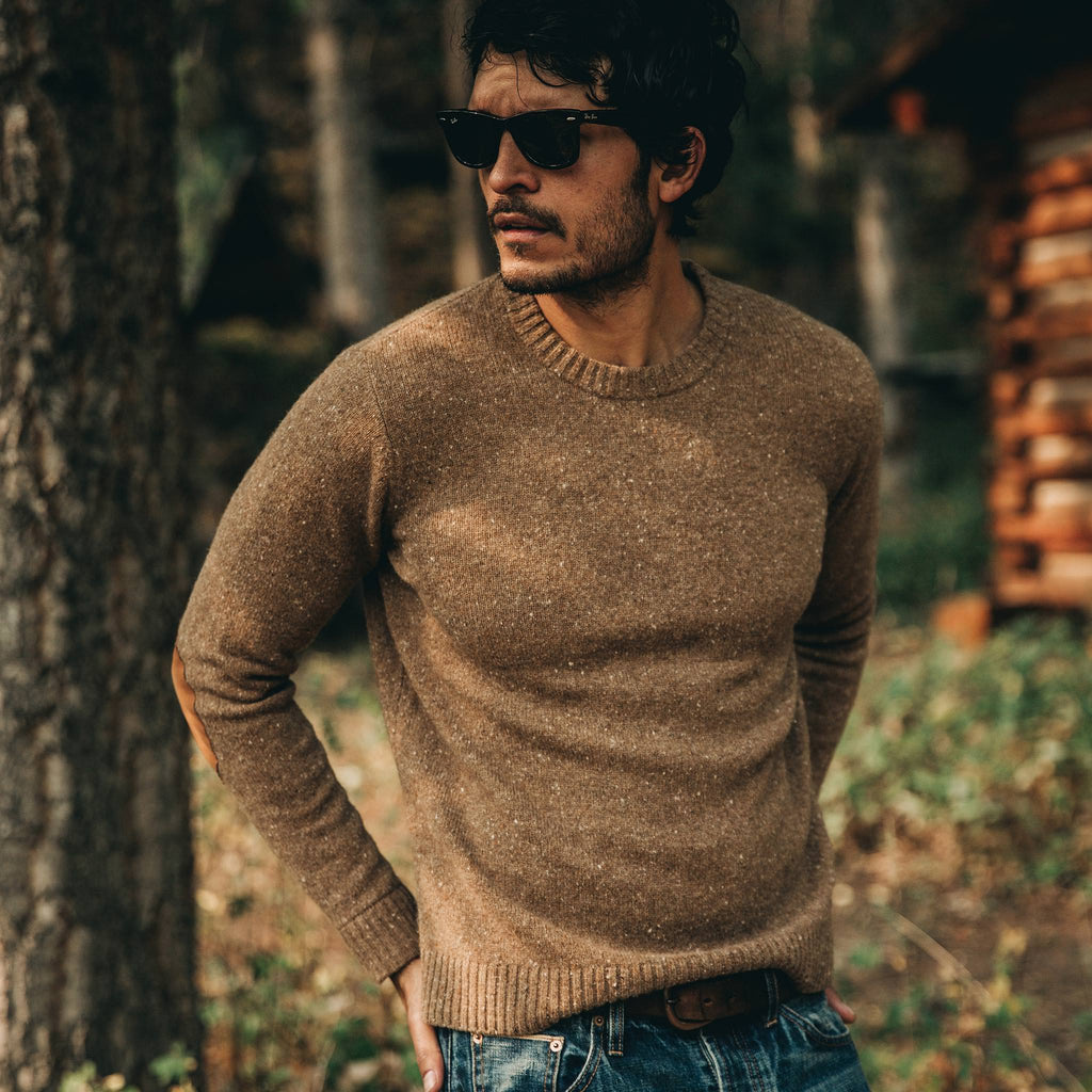 Men's The Hardtack Sweater in Oak Donegal