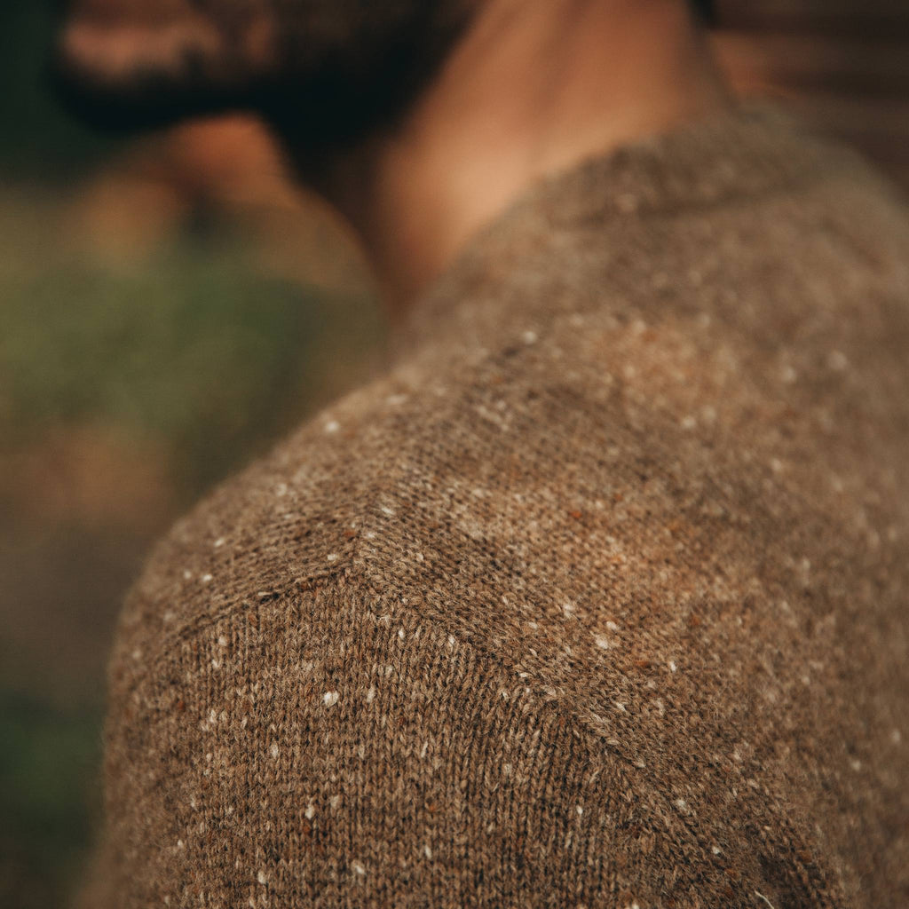 Men's The Hardtack Sweater in Oak Donegal
