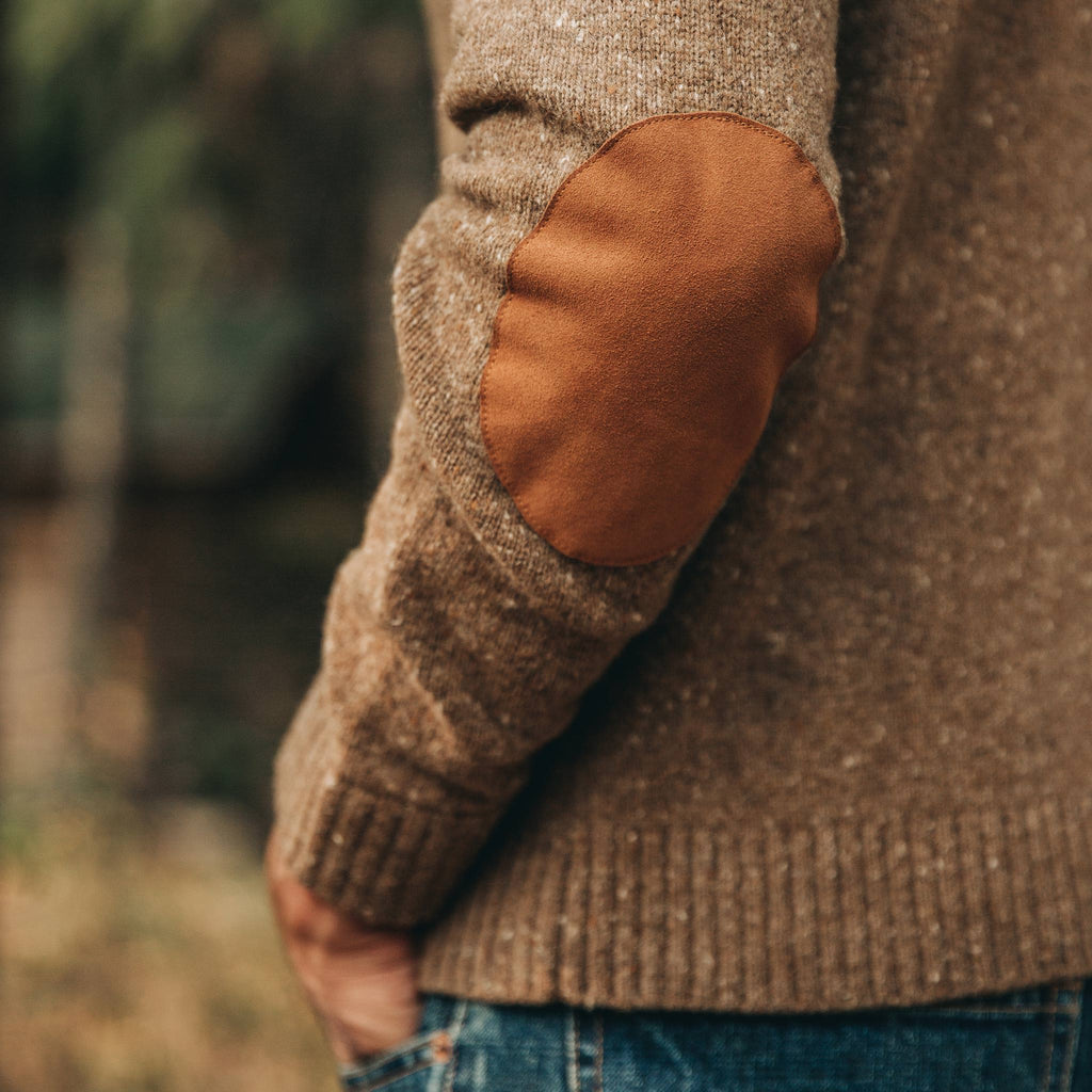 Men's The Hardtack Sweater in Oak Donegal