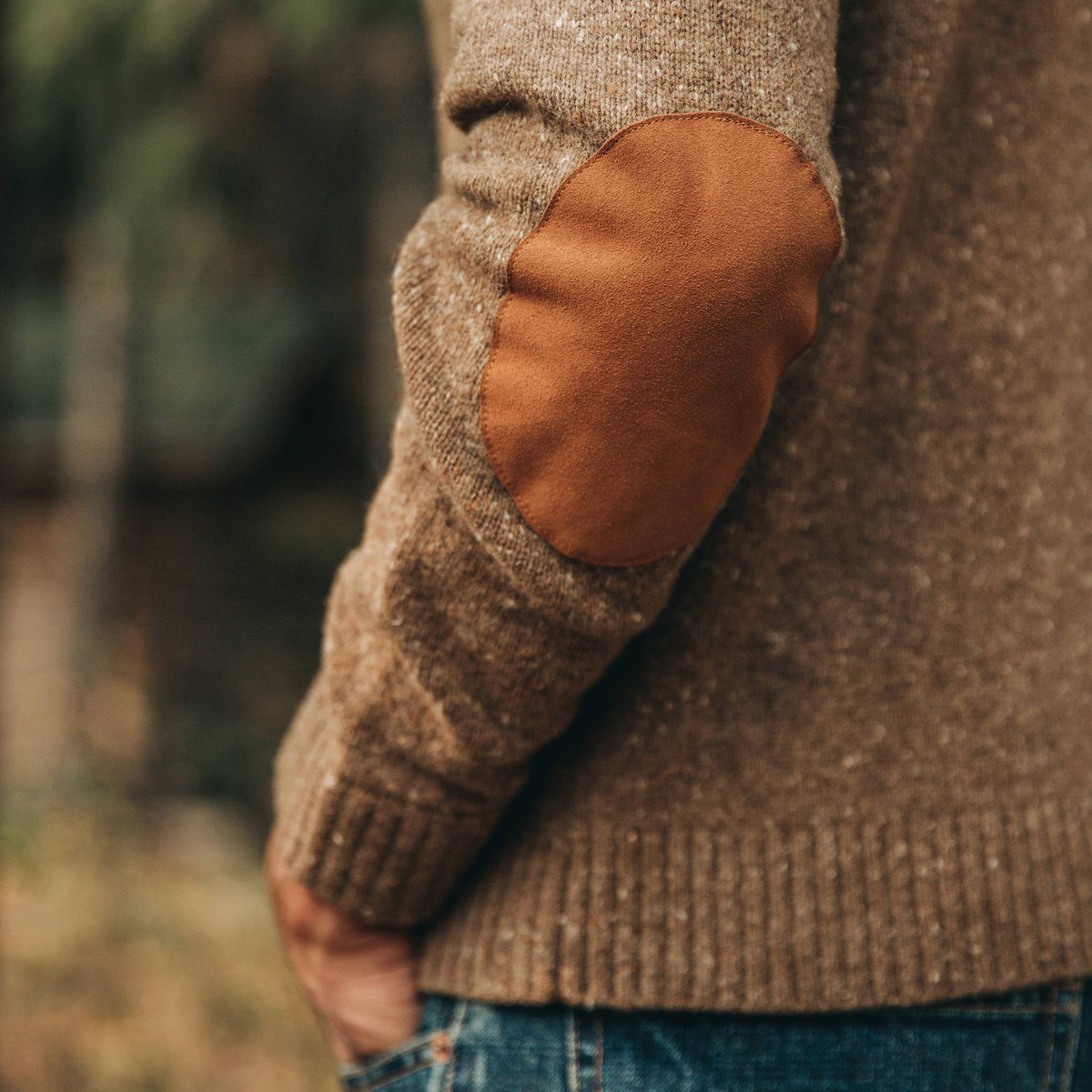 Men's The Hardtack Sweater in Oak Donegal