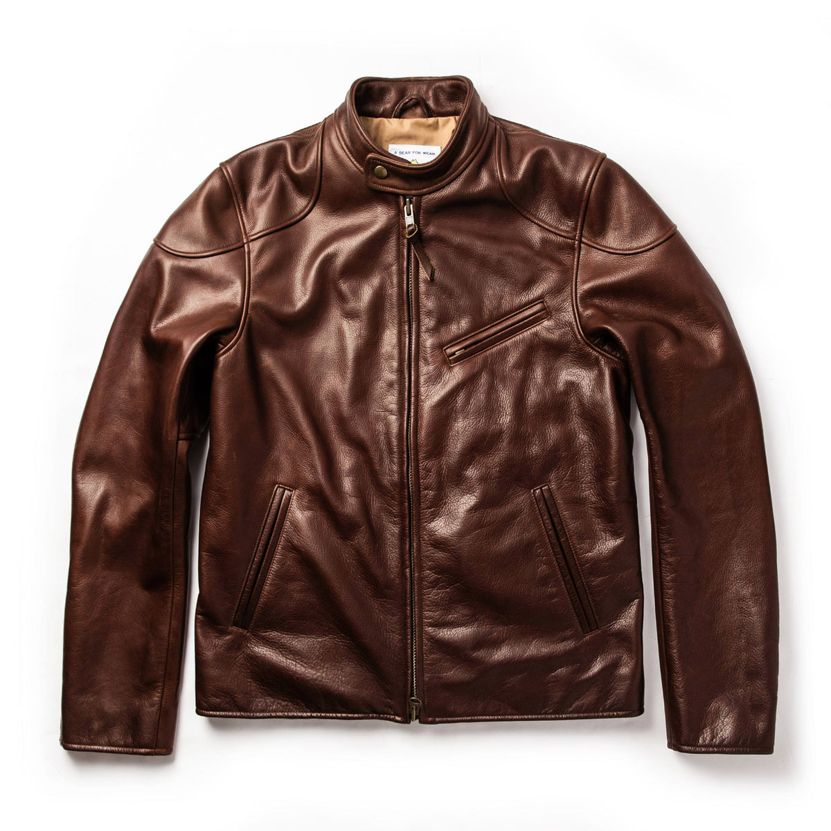 Men's The Band Collar Moto Jacket in Espresso Steerhide